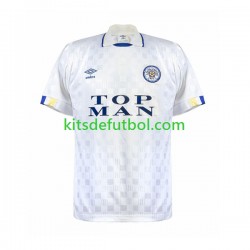Leeds United Retro 1989-1990 Hombre Camiseta de local Manga Corta