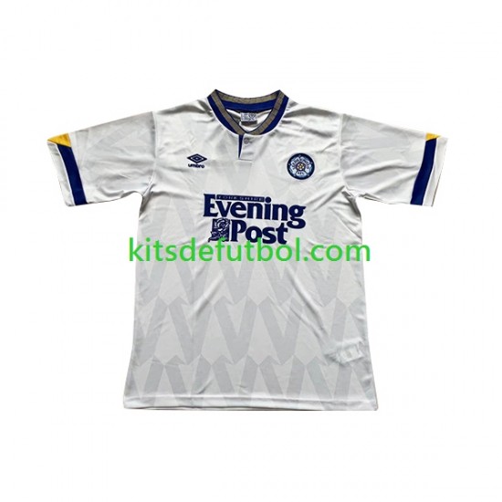 Leeds United Retro 1991-1992 Hombre Camiseta de local Manga Corta
