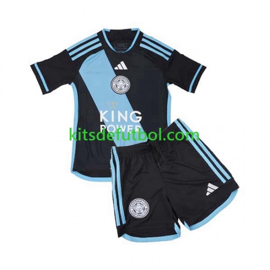 Equipación completa Niño Leicester City Camiseta de visitante 2023-2024 Manga Corta