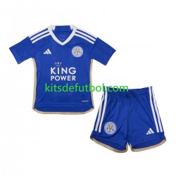 Equipación completa Niño Leicester City Camiseta de local 2023-2024 Manga Corta