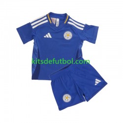 Equipación completa Niño Leicester City Camiseta de local 2024-2025 Manga Corta