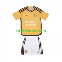 Equipación completa Niño Leicester City Camiseta alternativa 2023-2024 Manga Corta