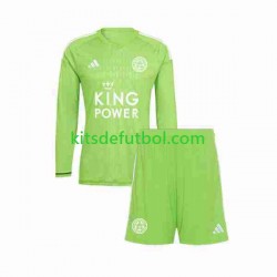 Equipación completa Niño Leicester City Portero Camiseta de visitante 2023-2024 Manga Larga