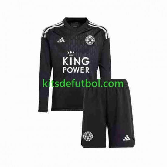 Equipación completa Niño Leicester City Portero Camiseta alternativa 2023-2024 Manga Larga