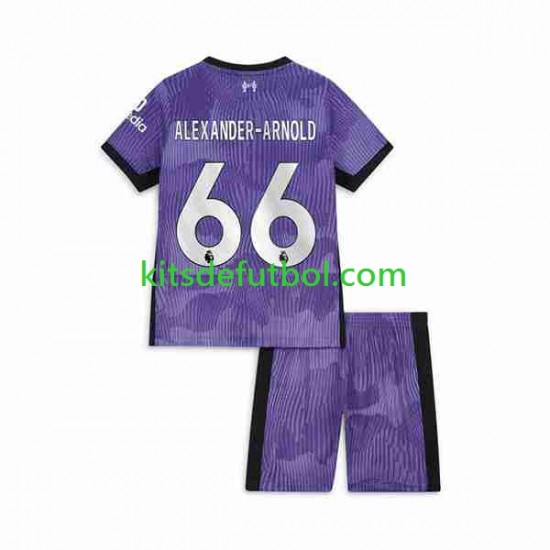 Equipación completa Niño Liverpool Alexander-Arnold 66 Camiseta alternativa 2023-2024 Manga Corta