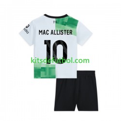 Equipación completa Niño Liverpool Alexis Mac Allister 10 Camiseta de visitante 2023-2024 Manga Corta