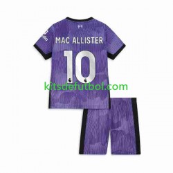 Equipación completa Niño Liverpool Alexis Mac Allister 10 Camiseta alternativa 2023-2024 Manga Corta