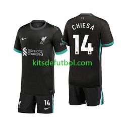 Equipación completa Niño Liverpool Chiesa 14 Camiseta de visitante 2024-2025 Manga Corta