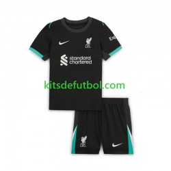 Equipación completa Niño Liverpool Camiseta de visitante 2024-2025 Manga Corta