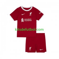 Equipación completa Niño Liverpool Camiseta de local 2023-2024 Manga Corta
