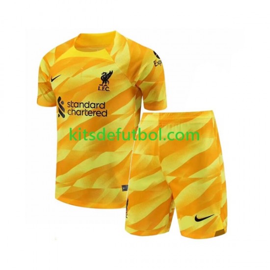 Equipación completa Niño Liverpool Camiseta alternativa 2023-2024 Manga Corta