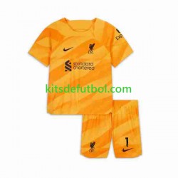 Equipación completa Niño Liverpool Portero A Becker 1 Camiseta alternativa 2023-2024 Manga Corta