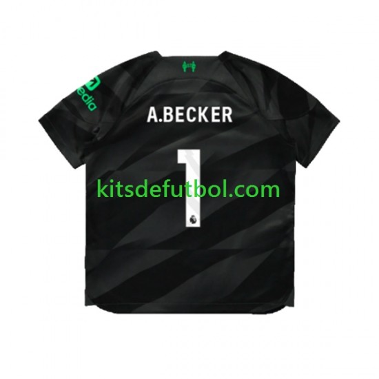 Liverpool Portero A.Becker 1 Hombre Camiseta de visitante 2023-2024 Manga Corta