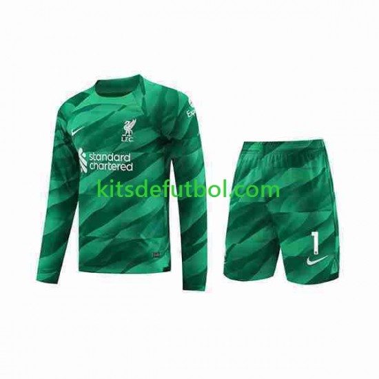 Equipación completa Niño Liverpool Portero A.Becker 1 Camiseta de local 2023-2024 Manga Larga