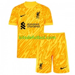 Equipación completa Niño Liverpool Portero Camiseta Cuarta 2024-2025 Manga Corta