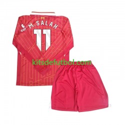 Equipación completa Niño Liverpool M Salah 11 Camiseta de local 2024-2025 Manga Larga