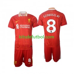 Equipación completa Niño Liverpool Szoboszlai 8 Camiseta de local 2024-2025 Manga Corta