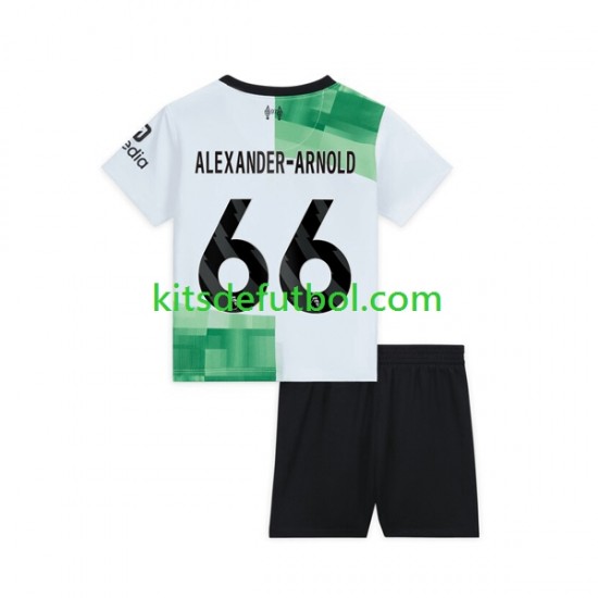 Equipación completa Niño Liverpool Trent Alexander-Arnold 66 Camiseta de visitante 2023-2024 Manga Corta