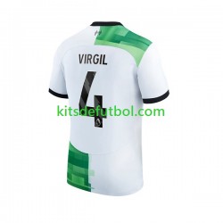 Liverpool Virgil van Dijk 4 Hombre Camiseta de visitante 2023-2024 Manga Corta