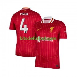 Liverpool Virgil van Dijk 4 Hombre Camiseta Rojo de local 2024-2025 Manga Corta