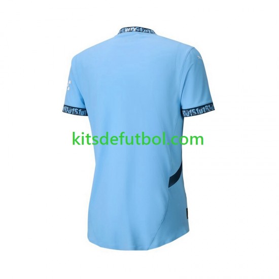 Manchester City Hombre Camiseta Azul de local 2024-2025 Manga Corta