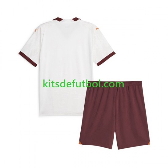 Equipación completa Niño Manchester City Camiseta de visitante 2023-2024 Manga Corta