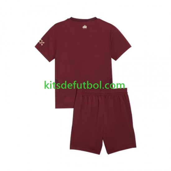 Equipación completa Niño Manchester City Camiseta alternativa 2024-2025 Manga Corta