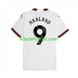 Manchester City Erling Haaland 9 Hombre Camiseta de visitante 2023-2024 Manga Corta