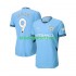 Manchester City Erling Haaland 9 Hombre Camiseta Azul de local 2024-2025 Manga Corta