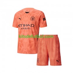 Equipación completa Niño Manchester City Portero Camiseta de visitante 2024-2025 Manga Corta