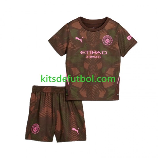 Equipación completa Niño Manchester City Portero Camiseta de local 2024-2025 Manga Corta