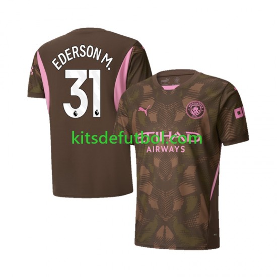 Manchester City Portero Ederson Moraes 31 Hombre Camiseta de local 2024-2025 Manga Corta