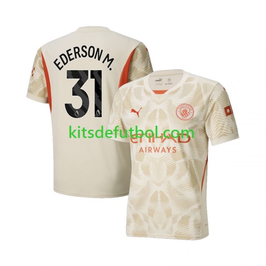 Manchester City Portero Ederson Moraes 31 Hombre Camiseta alternativa 2024-2025 Manga Corta