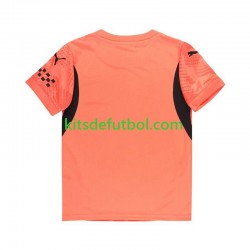 Manchester City Portero Hombre Camiseta Naranja de visitante 2024-2025 Manga Corta
