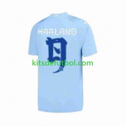 Japón Manchester City Haaland 9 ese Tour Printing Hombre Camiseta de local 2023-2024 Manga Corta