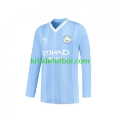 Manchester City Hombre Camiseta de local 2023-2024 Manga Larga