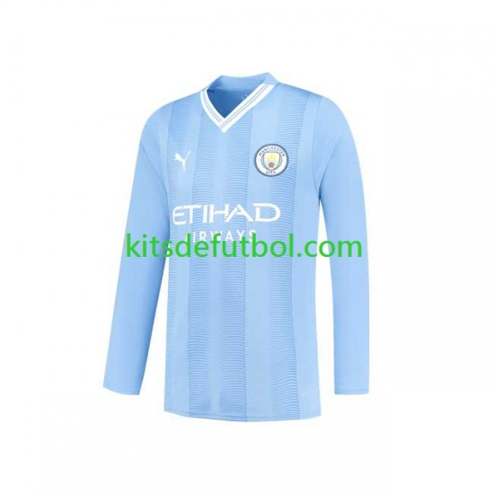 Manchester City Hombre Camiseta de local 2023-2024 Manga Larga