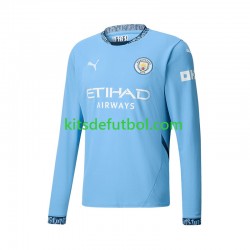 Manchester City Hombre Camiseta de local 2024-2025 Manga Larga