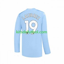 Manchester City J. ALVAREZ 19 Hombre Camiseta de local 2023-2024 Manga Larga