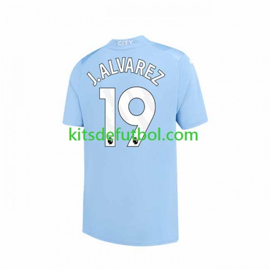 Manchester City J. ALVAREZ 19 Hombre Camiseta de local 2023-2024 Manga Corta