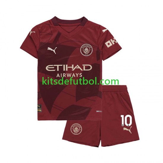 Equipación completa Niño Manchester City Jack Grealish 10 Camiseta alternativa 2024-2025 Manga Corta