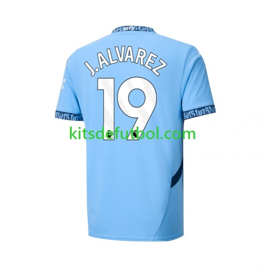 Manchester City Julian Alvarez 19 Hombre Camiseta de local 2024-2025 Manga Corta