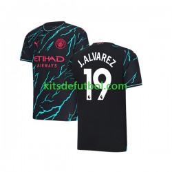 Manchester City Julian Alvarez 19 Hombre Camiseta alternativa 2023-2024 Manga Corta