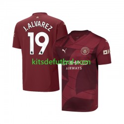 Manchester City Julian Alvarez 19 Hombre Camiseta alternativa 2024-2025 Manga Corta