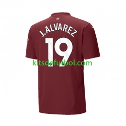 Manchester City Julian Alvarez 19 Hombre Camiseta alternativa 2024-2025 Manga Corta