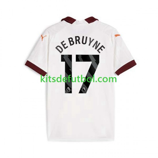 Manchester City Kevin De Bruyne 17 Hombre Camiseta de visitante 2023-2024 Manga Corta
