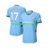 Manchester City Kevin De Bruyne 17 Hombre Camiseta Azul de local 2024-2025 Manga Corta