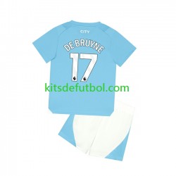 Equipación completa Niño Manchester City Kevin De Bruyne 17 Camiseta de local 2023-2024 Manga Corta