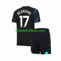 Equipación completa Niño Manchester City Kevin De Bruyne 17 Camiseta alternativa 2023-2024 Manga Corta
