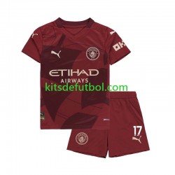 Equipación completa Niño Manchester City Kevin De Bruyne Camiseta alternativa 2024-2025 Manga Corta